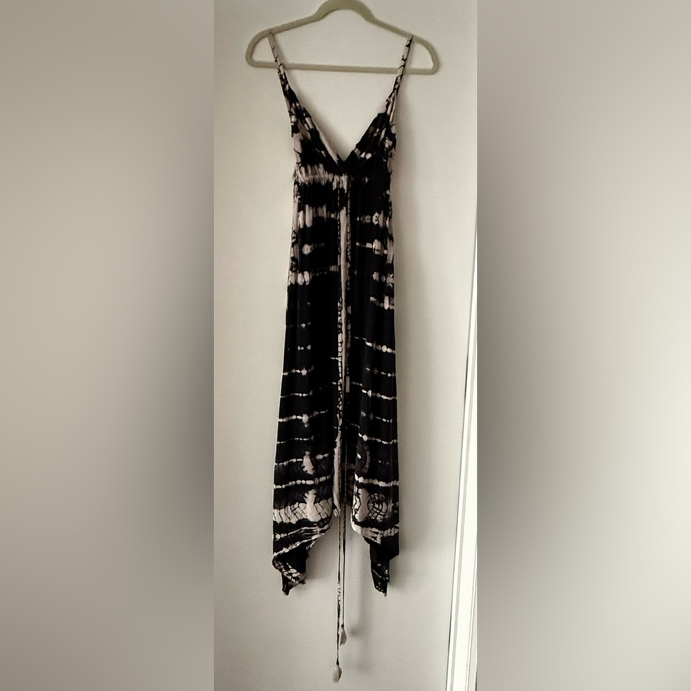 Gypsy 05 NWT Women’s Guernsey 100% Silk,  Black & Cream Dress- Size Large